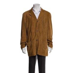 Barney’s New York Leather Overcoat